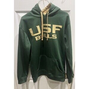 USF Bulls Rivalry Threads Green Hoodie Men’s Size S Hooded Front Pocket